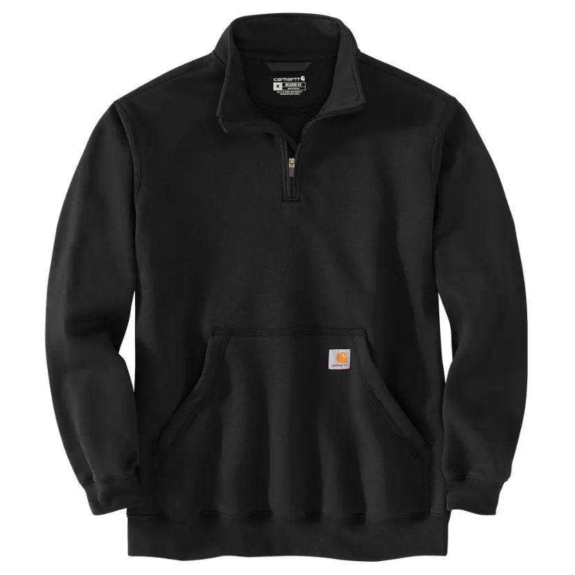 Marquette 1/4-Zip Mock-Neck Sweatshirt Black