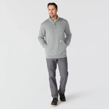 Marquette 1/4-Zip Mock-Neck Sweatshirt Heather Grey
