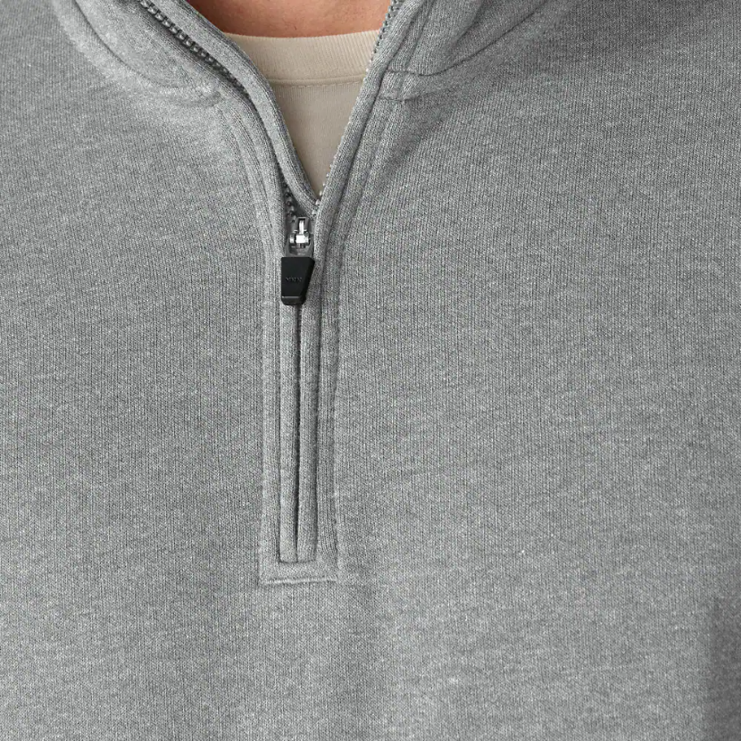 Marquette 1/4-Zip Mock-Neck Sweatshirt Heather Grey
