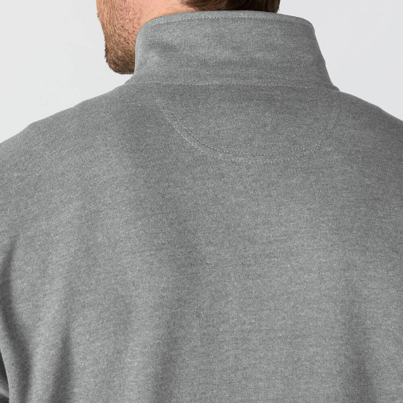 Marquette 1/4-Zip Mock-Neck Sweatshirt Heather Grey