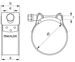 Mikalor Heavy-Duty Standpipe Hose Clip/Clamp