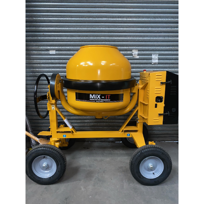 Mix-It Four Wheel Site Mixer with Honda Engine