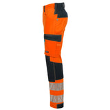 SYNQ® Nopaque Orange/Navy Knee Pocket Stretch Trousers High-Vis Class 2