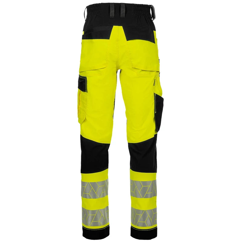 SYNQ® Nopaque Yellow/Black Knee Pocket Trousers, Stretch Zones, High-Vis Class 2