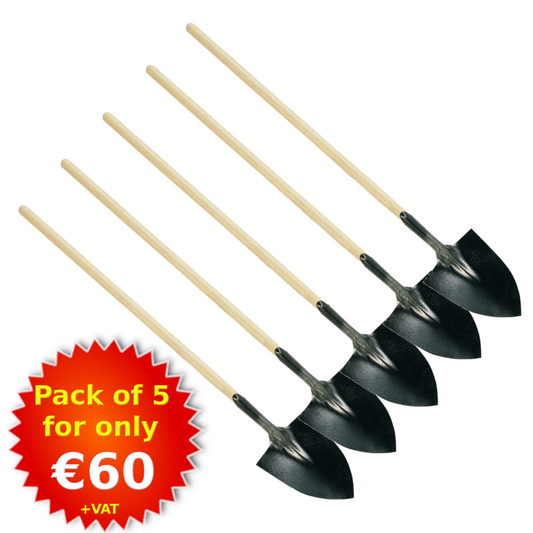 Toolman Long-Handled Irish Shovels - Ash Handle (Pack of 5)