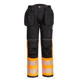 Portwest PW3 Hi-Vis Class 1 Holster Pocket Trousers Orange / Black