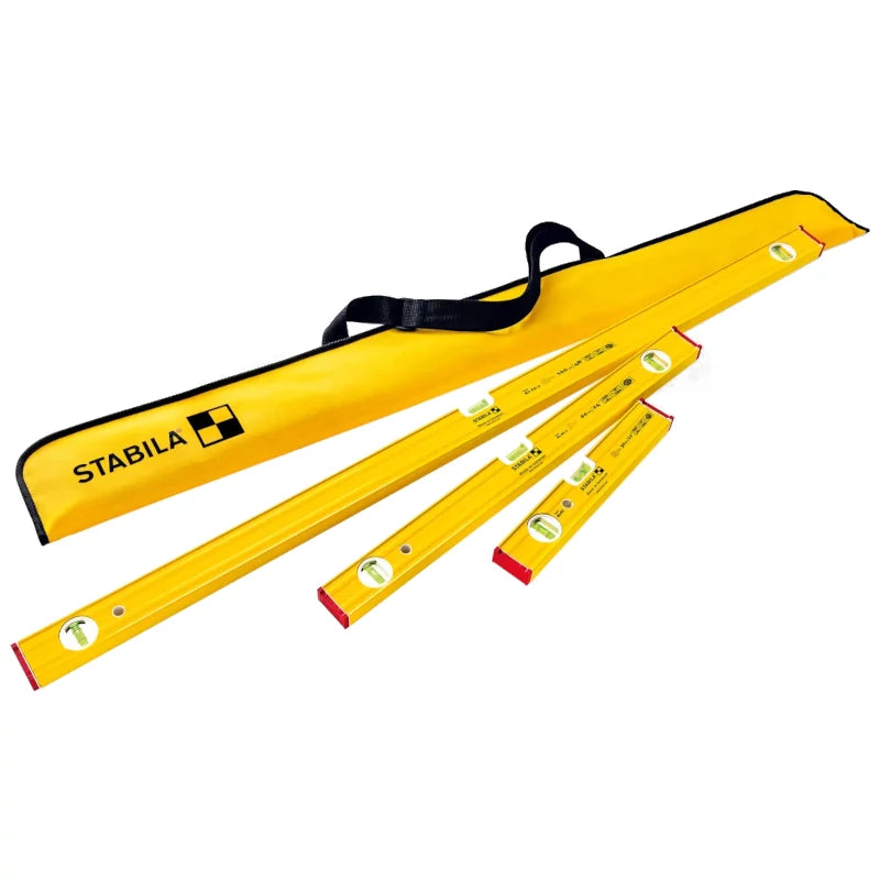 Stabila PRO SET 80 AS spirit levels  30cm (1 ft), (60cm (2 ft), 120cm (4 ft) with FREE bag