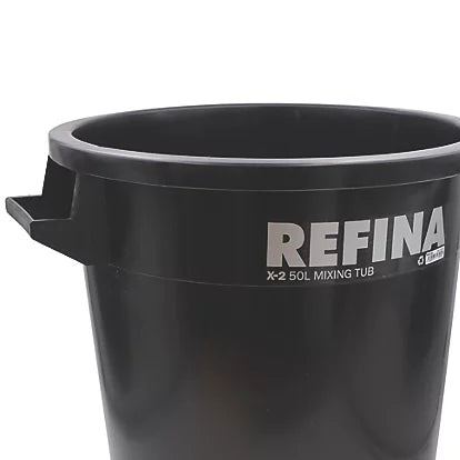 Refina Plastic Mixing Tub Black 50L