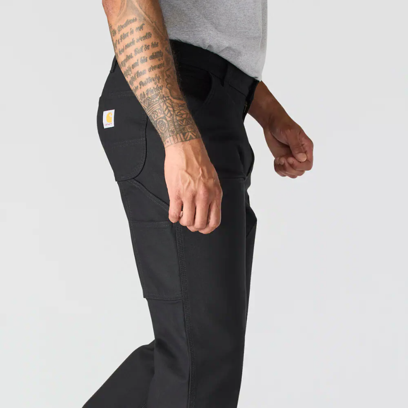 Relaxed Straight Rugged Flex™ Duck Double-Front Trousers Black
