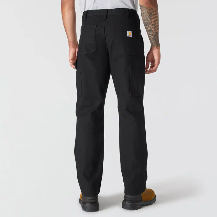 Relaxed Straight Rugged Flex™ Duck Double-Front Trousers Black