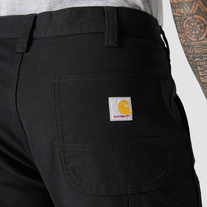 Relaxed Straight Rugged Flex™ Duck Double-Front Trousers Black