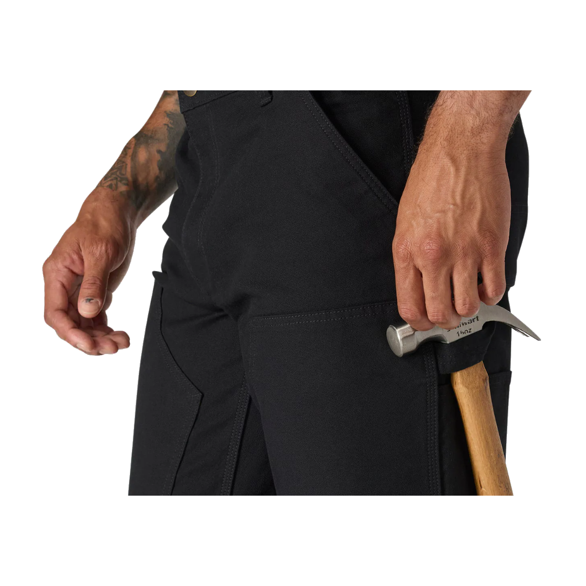 Relaxed Straight Rugged Flex™ Duck Double-Front Trousers Black