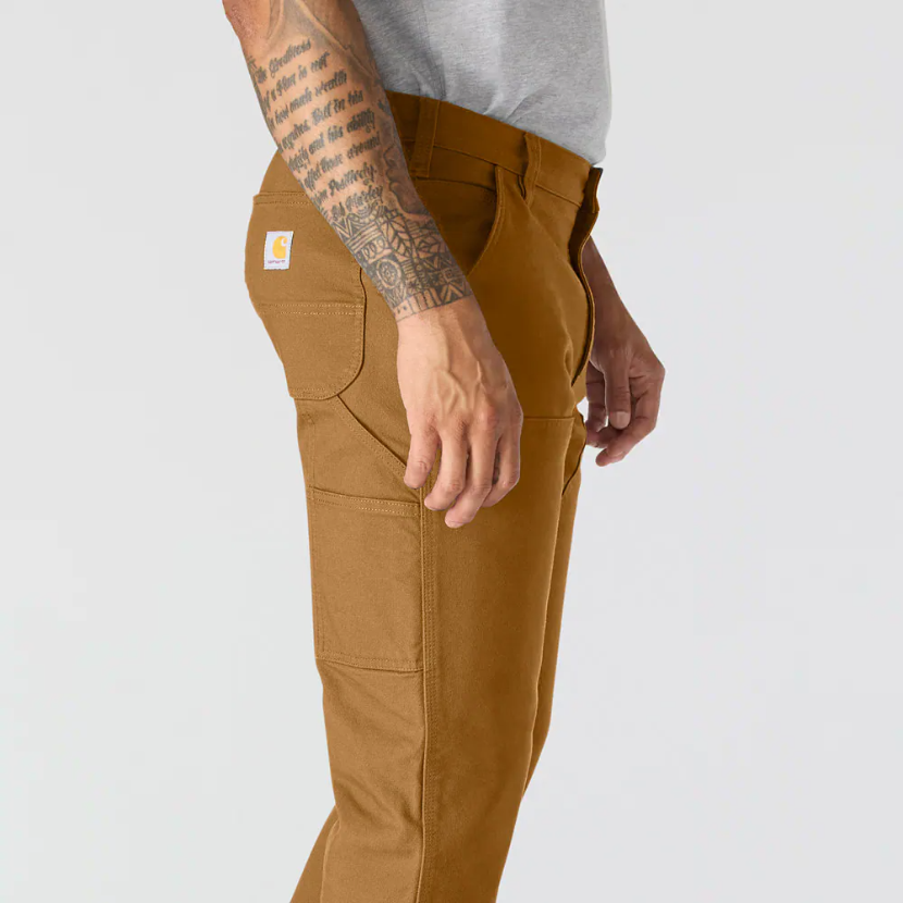 Relaxed Straight Rugged Flex™ Duck Double-Front Trousers Brown