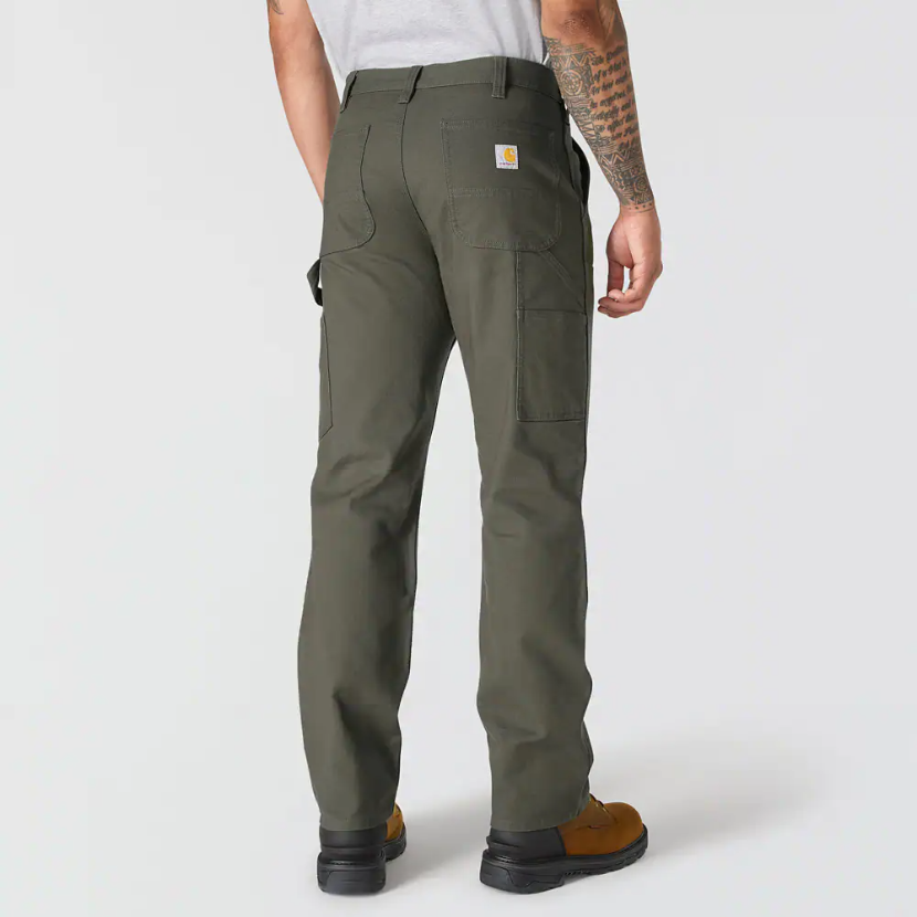 Relaxed Straight Rugged Flex™ Duck Double-Front Trousers Moss