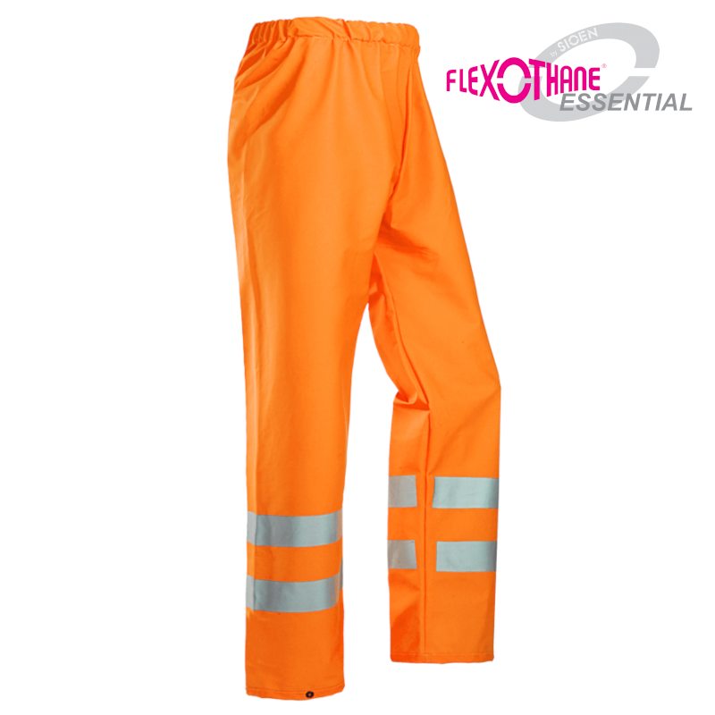 Sioen Eshton Hi-Vis Orange Rain Jacket with Fixed Hood & Bastogne Hi-Vis Rain Trousers