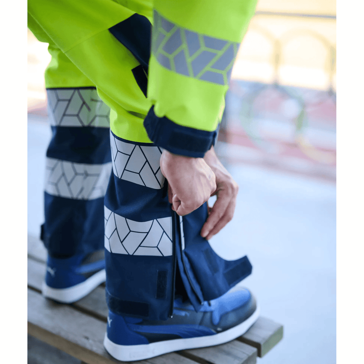 Sioen Amstor ECO rain trousers, ARC protection (APC2), high-vis class 2
