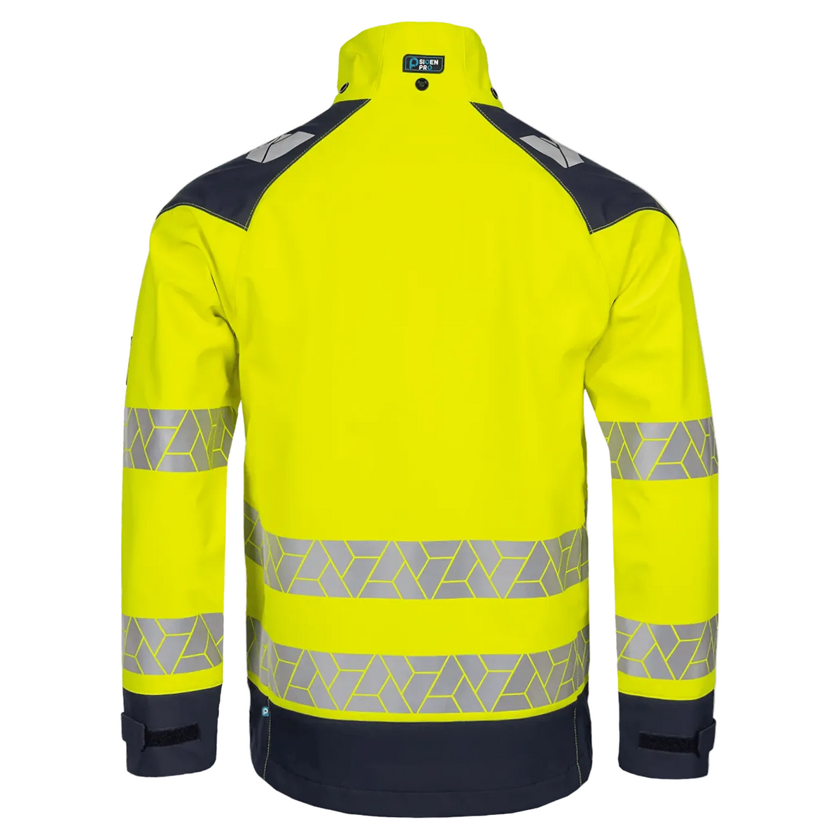 Sioen Pinton Yellow ECO high-vis softshell jacket, ARC protection (APC1)
