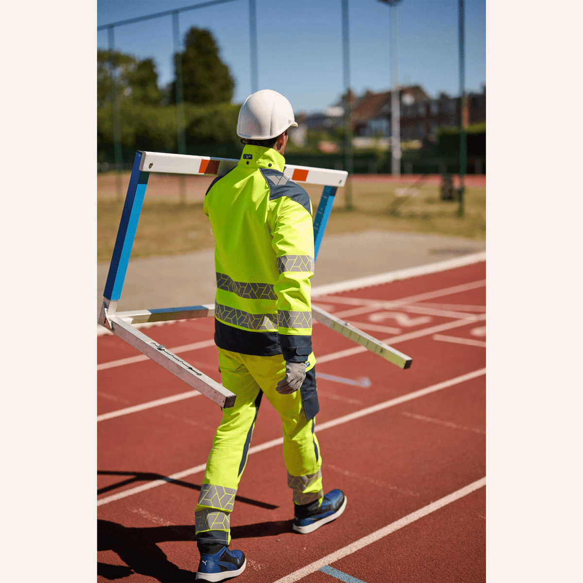 Sioen Pinton Orange ECO high-vis softshell jacket, ARC protection (APC1)