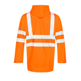 Sioen Eshton Hi-Vis Orange Rain Jacket with Fixed Hood