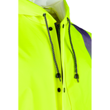 Sioen Eshton Hi-Vis Yellow Rain Jacket with Fixed Hood