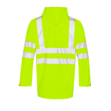 Sioen Eshton Hi-Vis Yellow Rain Jacket with Fixed Hood