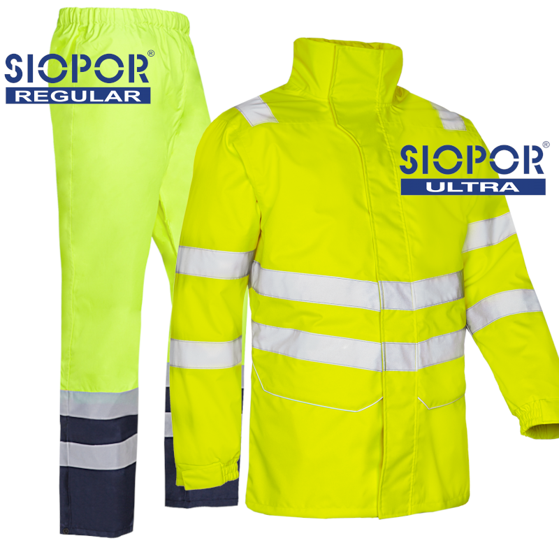 Sioen 4-in-1 Yellow Rain Jacket with Detachable Bodywarmer & Norvill Extreme Trousers