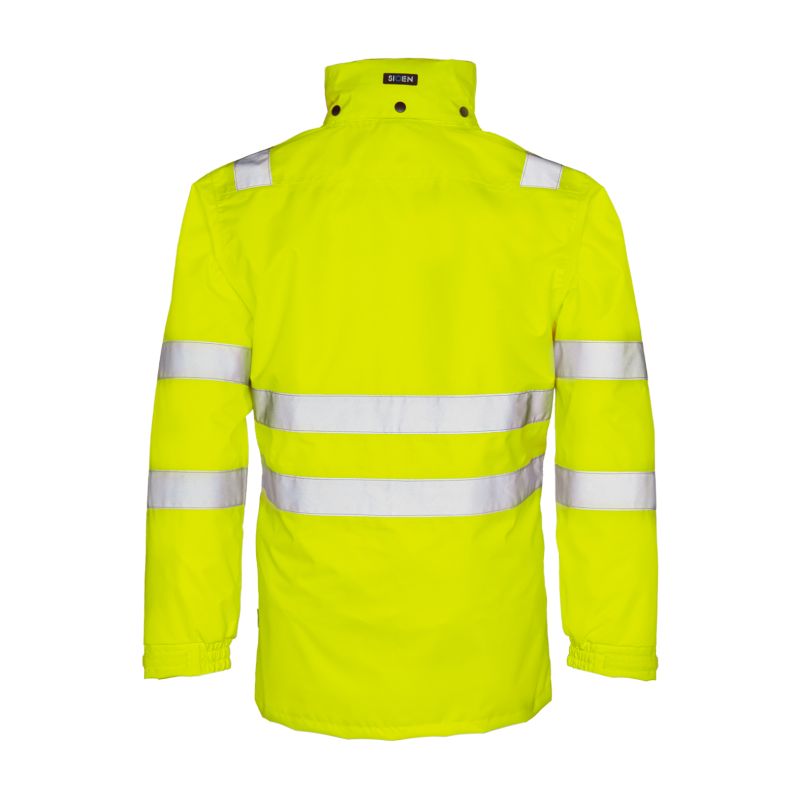 Sioen 4-in-1 Yellow Rain Jacket with Detachable Bodywarmer