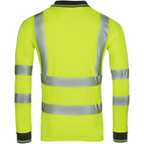 SIOEN Hi-Vis Yellow Polo Shirt Long Sleeve Casbas
