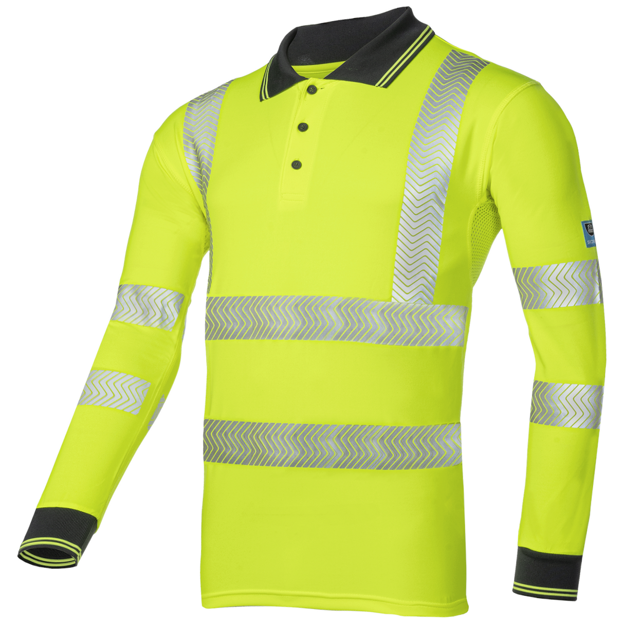 SIOEN Hi-Vis Yellow Polo Shirt Long Sleeve Casbas