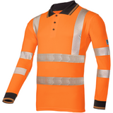 SIOEN Hi-Vis Orange Polo Shirt Long Sleeve Casbas