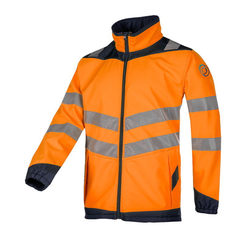 Sioen Hi-Vis ECO Aborg Softshell Orange Jacket (fixed sleeves)