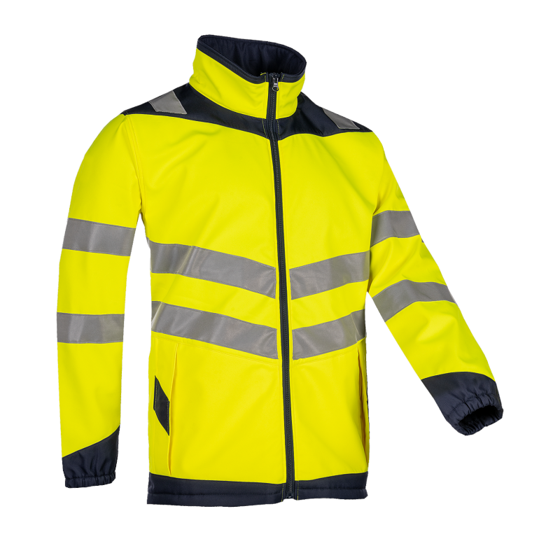 Sioen Hi-Vis ECO Aborg Softshell Yellow Jacket (fixed sleeves)