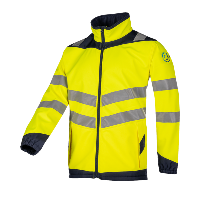 Sioen Hi-Vis ECO Aborg Softshell Yellow Jacket (fixed sleeves)