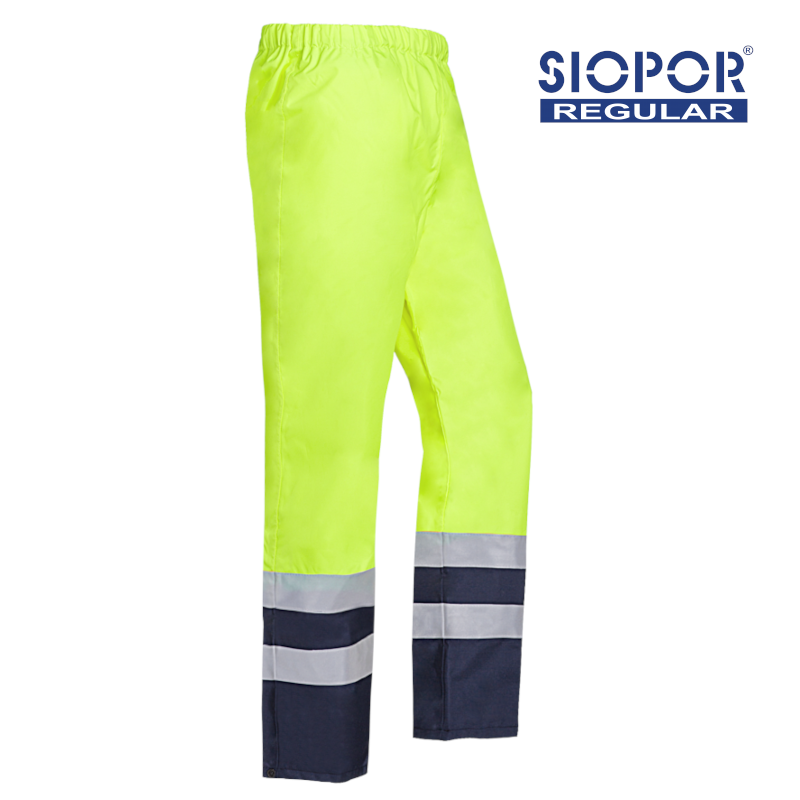 Sioen Eshton Hi-Vis Yellow Rain Jacket with Fixed Hood & Norvill Hi-Vis Rain Trousers