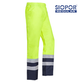 Sioen Eshton Hi-Vis Yellow Rain Jacket with Fixed Hood & Norvill Hi-Vis Rain Trousers