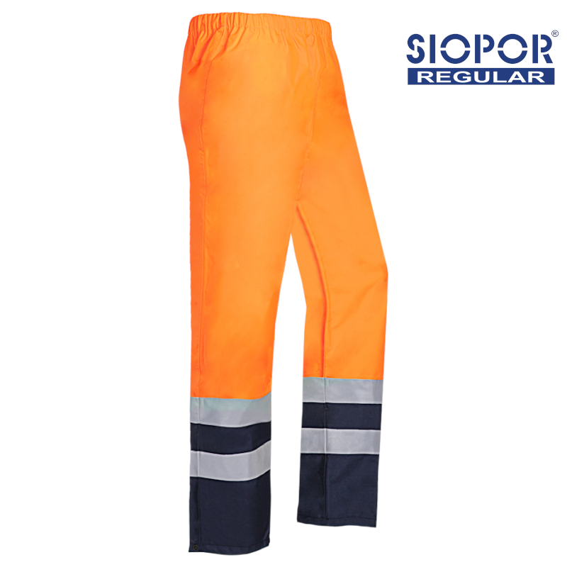 Sioen Eshton Hi-Vis Orange Rain Jacket with Fixed Hood & Norvill Hi-Vis Rain Trousers