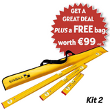 Stabila Kit 2 Spirit Level Type 80 AS-2 Kit (60cm (2 ft), 120cm (4 ft), 180cm (6 ft)
