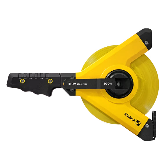 Stabila LBM 1000 STEEL 100MT Open Reel Surveyors Tape, metric scale