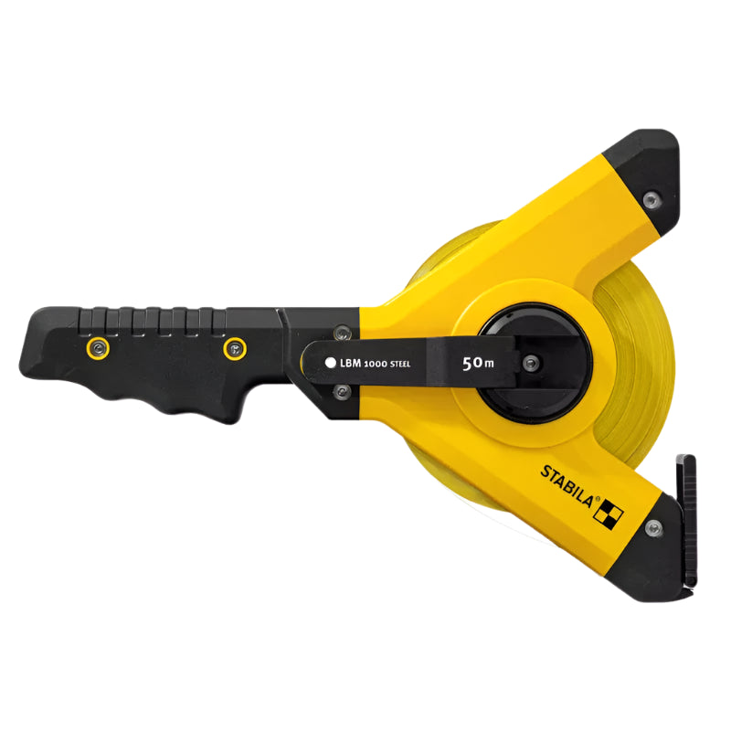 Stabila LBM 1000 STEEL 50MT Open Reel Surveyors Tape, metric scale