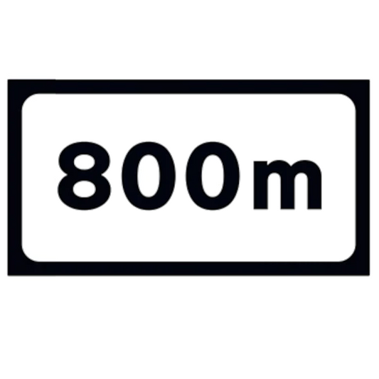 P 001 Supplementary Plate - Distance 800m