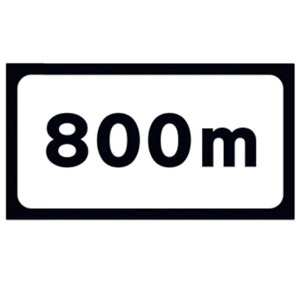 P 001 Supplementary Plate - Distance 800m