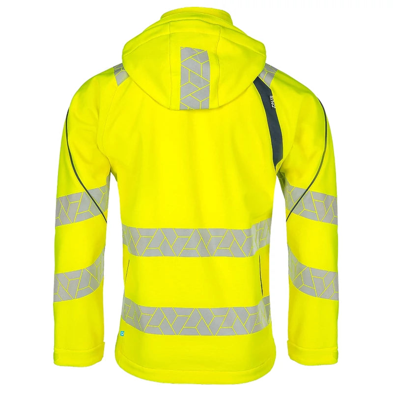 SYNQ® Sioen Deteqtor High-Vis Softshell Stretch Jacket Yellow/Navy