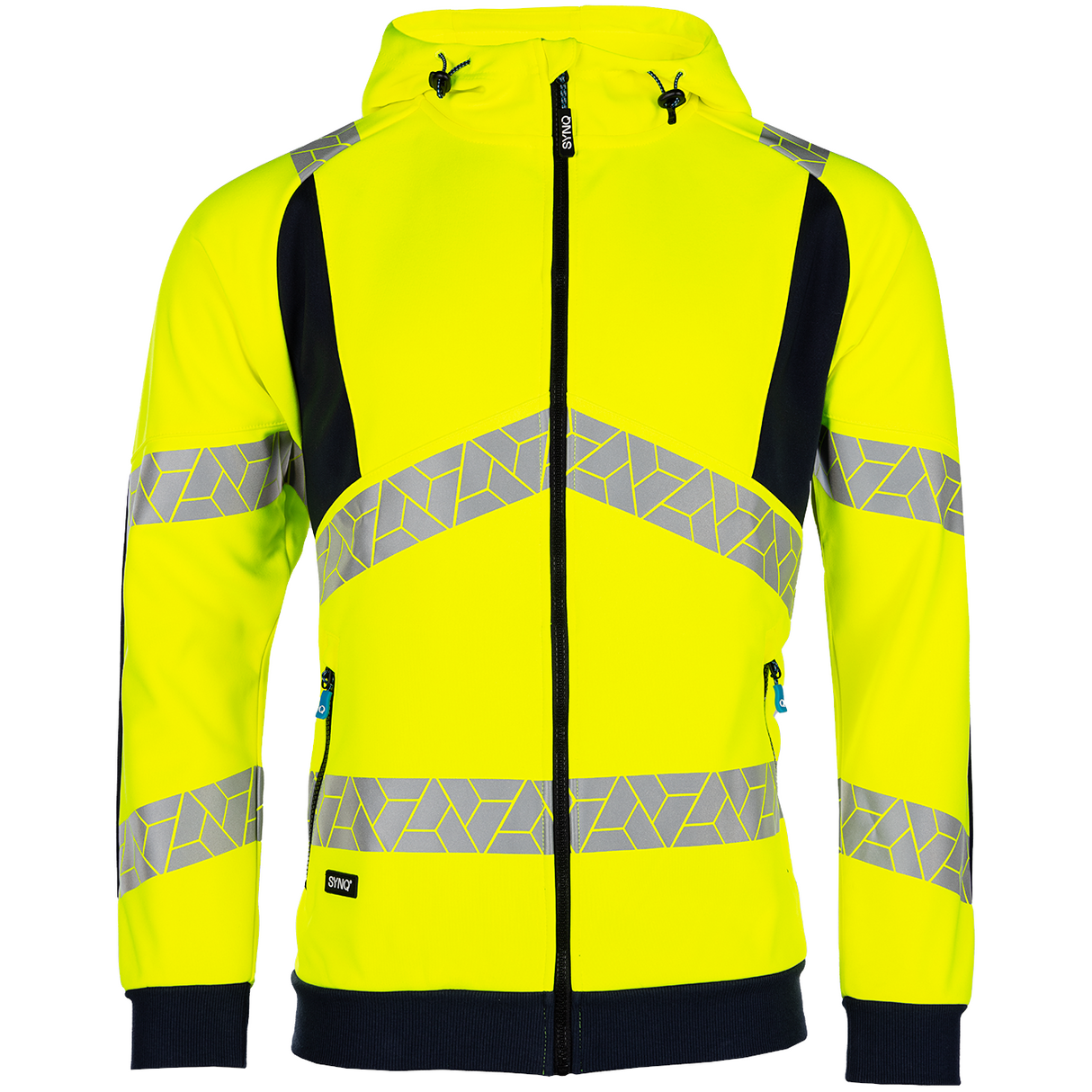SYNQ® Highlight Yellow Zip-Up Hi-Vis Hoodie