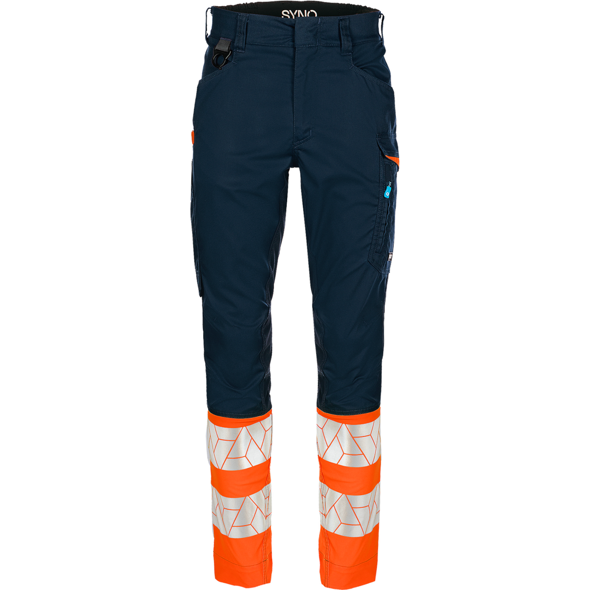 SYNQ® Qlear Hi-Vis Orange Service Trousers with Stretch Zones Class 1