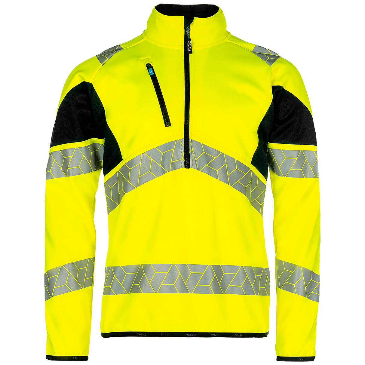 SYNQ® Wellit Yellow Hi-Vis Sweatshirt Half-Zip