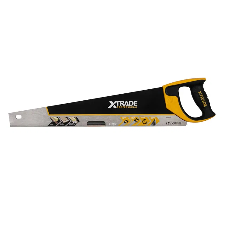 XTrade Pro 22" Handsaw, 14" Toolbox Saw & Scaffold Spirit Level Set