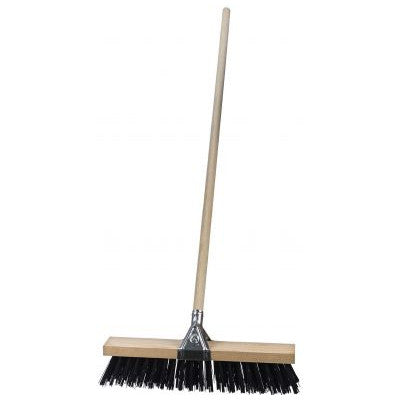 Clamped Yard Brush with Wooden Handle and Claw (Pack of 2)