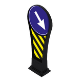 FLEXIBLE TRAFFIC ISLAND BLUE ARROW 400MM