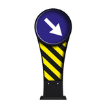 FLEXIBLE TRAFFIC ISLAND BLUE ARROW 400MM