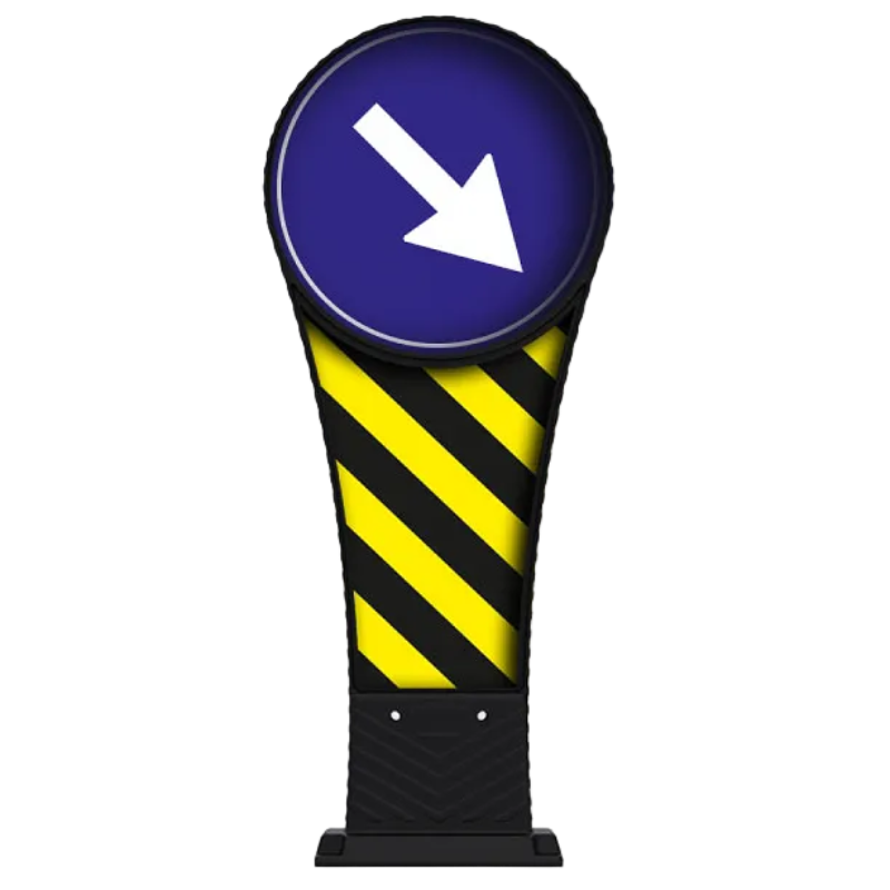 FLEXIBLE TRAFFIC ISLAND BLUE ARROW 400MM